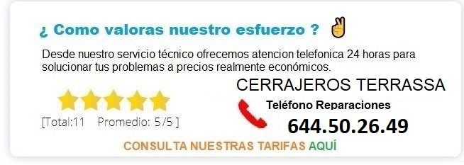 cerrajerosTerrassa precios